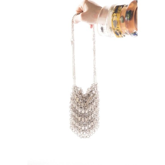 Neide Ambrosio Zipper Metal Chain Mail Bag Handcrafted in Brazil - Picture 4 of 11